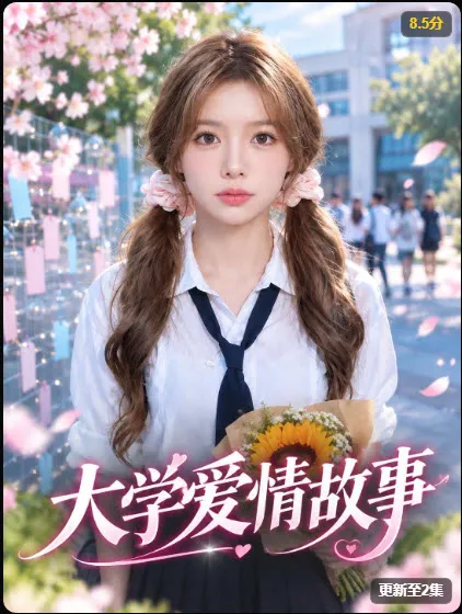 黄杏短剧《大学爱情故事》封面